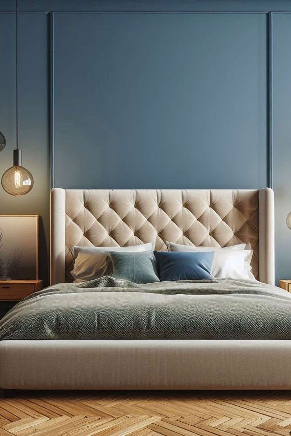 Renovatie luxe slaapkamer blauw